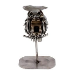 Owl Lookout,'Hand Crafted Owl Metal Sculpture'