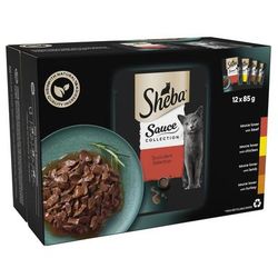 96x85g Gravy Succulent Selection Sauce Collection Pouches Sheba Wet Cat Food