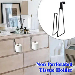 Toilet Paper Storage Holder Wall-Mounted Toilet Paper Holder Bathroom Tissue Roll Hanger Over The Tank Toilet Paper Holder Stand