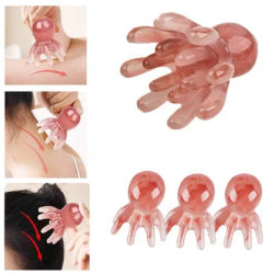 Octopus Head Massage Comb 8/14 Teeth Resin Acupressure Massager Korean Hair Care Anti-Hair Loss Stress Relief Portable Tool