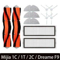 For Xiaomi Mijia 1C 1T Mi Robot Vacuum Accessories Dreame F9 Hepa Filter Main Side Brush Mop Cloth Spare parts