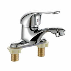 Bathroom Faucet Double-Hole Basin Hot And Cold Water Faucet For Toilet Kitchen Bathroom Plastic Steel Sink Mixer Tap