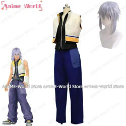 《Custom Size》Game Kingdom Hearts 2 Riku Suit Uniform Cosplay Costume