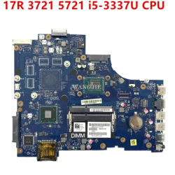For Dell Inspiron 17R-3721 5721 Laptop Motherboard SR0XF I3-3227U CPU DDR3 CN-06006J 06006J VAW11 LA-9102P 100% Working