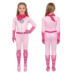 Videogioco dell'idraulico Principessa Principessa Galattica Principessa Stellare Principessa delle Stelle Costume di fantasia Body Ragazze Bambini Halloween Carnevale Settimana del libro Feste Con il