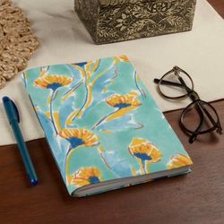 'Floral-Patterned 100% Cotton Journal with 80 Paper Pages'