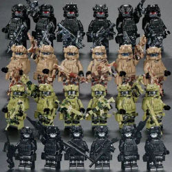 Special forces military figures, Ghost SWAT soldiers, building blocks, explosion-proof police building blocks, Ghost SWAT