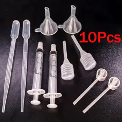 10 piece perfume filling tool set, syringe extractor, funnel, dropper, spring dropper, pump extractor