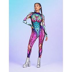 Tuta Intera Body Costume tutina Grafico Farfalla Astratto Stampa Rave Per donna Costume per Festival Musicale Feste Discoteca Halloween Carnevale Bambini Adulti