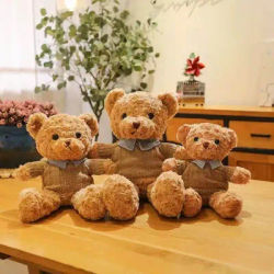 50CM Cuddly Sweater Bear Teddy Fur Toy Stuffed Animal Doll Holidays Props Decorative Throw Pillow for Kids