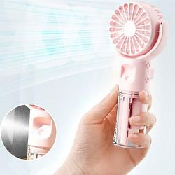 Ventilatore spray portatile, ventilatore umidificatore da tavolo, ventilatore portatile per esterni, piccolo ventilatore spray con regolazione a 4 velocità