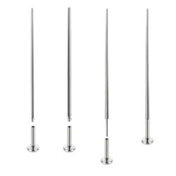 10pcs Insertion Pin Taper Thread Pin Labret Barbell Ear Lip Nose Piercing Taper Earrings Surgical Steel Piercing Connect Tool
