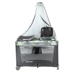 Baby Crib Foldable Multi-Functional Portable Baby Bassinet Mobile Playpen for Newborns with Mosquito Net and Wheels