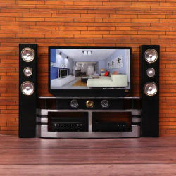1/12 Dollhouse Mini TV Audio Ornament Dollhouse Living Room Furniture Decoration Dolls House Micro Scene Decoration Toys