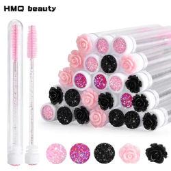100Pcs Disposable Eyelash Brushes Reusable Eyelashes Brush Tube Mascara Wands Tubes Dust-proof Lash Spoolies Storage Makeup Tool