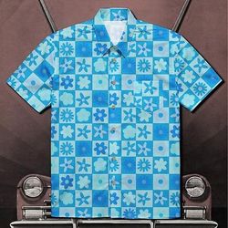 Retrò Vintage Anni '70 Camicia Camicia Aloha Hippie Disco Floreale Geometrico Costume Per uomo Mascherata Vacanza Feste Parata dell'Orgoglio Adulti Camicia