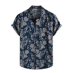 Retrò Vintage Boho Anni '70 Camicia Camicie hawaiane Hippie Floreale Costume Per uomo Halloween Carnevale Festival Musicale Vacanza al Mare Festa a tema retrò Adulti Camicia