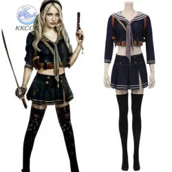Sucker Punch Baby Doll Cosplay Costume Emily Browning Full Set Women Gothic Sweet Dark Fantasy Outfit In Stock KKCos