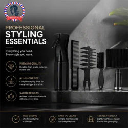3/4/5pcs/lot Black Hair Comb Set Styling Hairdressing Comb Men's hair comb Barber Training Tail Comb Salon Studio HairCut Comb