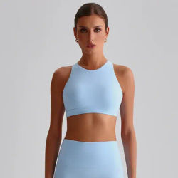 Buttery doux col haut soutien-gorge de sport femmes Push Up croisé dos à bretelles course Fitness soutiens-gorge rembourré Jogging Yoga gymnase culture hauts