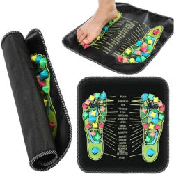 Tapis de massage des pieds 35CM, réflexologie, tapis de marche sur pierres, tapis d'acupression, relaxant pour les longues périodes assises, outils de soin des pieds