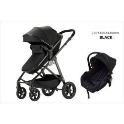 Shock-absorbing Baby Stroller with Car Seat 3in1 Baby Stroller,two-way,lightweight,foldable,high View Four-wheel Baby Stroller