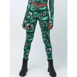 Mode femmes oeil mal imprimé Leggings pour Fitness taille haute gymnastique Legging Push Up entraînement femmes vert imprimé Leggings