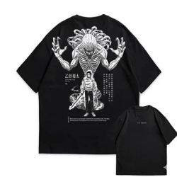Anime Jujutsu Kaisen Yuta X Rika Graphic T-Shirt Cotton Oversized Shirt Unisex Men Short Sleeve O-Neck Y2k Selling Popular