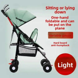 Baby Stroller Light and Easy To Fold Summer Stroller Baby Stroller Can Sit and Lie Down and Can Be Folded When Going Out.