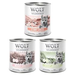 6x800g Mixed Pack Junior Expedition Wolf of Wilderness Wet Dog Food