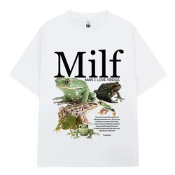 T-shirt drôle avec imprimé « Man I Love Frogs », design grenouille verte, cadeau humoristique pour les amoureux des animaux, haut décontracté à manches courtes, unisexe
