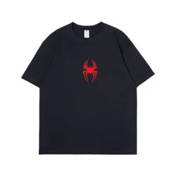 T-shirt décontracté confortable pour homme Spider, motif dessin animé neutre, haut ample à manches courtes