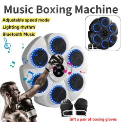 Music Boxing Machine Boxing Training Punching Equipment Adjustable Workout Boxing Target Machine Type C Charging for Kids Adults