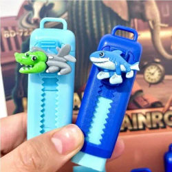 6/24pcs Tralalero Tralala Push-Pull Eraser Writing Drawing Pencil Erasers Stationery School Office Supplies Stationery Wholesale