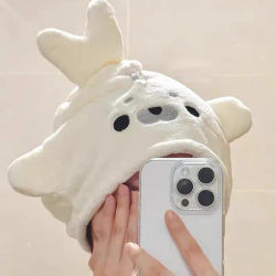 Cute Little Seal Hair Drying Cap, Coral Fleece Strong Absorbent Quick-Dry Non-Shedding Hair Towel, Home-Use Hair Drying Cap, Head Wrap Towel, Towel for Wrapping Hair after Washing, Creative