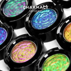 CHAEMACY 6 Colors Glitter Optical Chameleon Powder Eyeshadow Long Lasting Easy to Wear Eye Shadow for Women Makeup Cosmetic