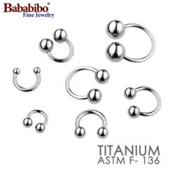 6~16mm DIY 16G 14G CBR Circular Horseshoe Barbell Titaniumfor Lip Eyebrow Tongue Nipple Helix Tragus Cartilage Septum Piercing