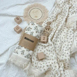 Floral Baby Muslin Blanket Newborn Babies Accessories Thin Cotton Swaddle Wrap Soft Diapers for New Born Bed Cover Quilt Manta
