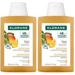 Klorane Shampoo al Mango 200ml - Capelli secchi 2x200 ml