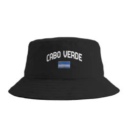 Chapeau bob drapeau du Cap-Vert, casquette de pêcheur hip-hop respirante, chapeau de soleil de voyage pour couple, casquette graphique rétro