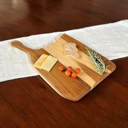 'Handmade Semi-Abstract Teak Wood Charcuterie & Cutting Board'