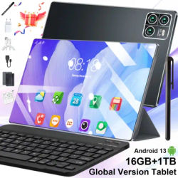 Nouvelle tablette mondiale 2026 de 10,36 pouces Android 13 PRO 13 16 Go 1 To 14 cœurs 4K HD 5G WIFI Bluetooth WPS 20000 mAh