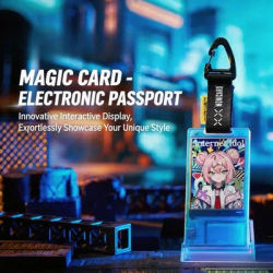 Monicard Magic Cards Electronic Pass Badge NFC Bluetooth Smart Digital Badge Customizable GIF Screen Anime Trendy Pendant Gifts