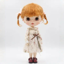 Jusuns Mohair Doll wigs JD540 Double Short Braids Pony BJD Hair 1/12 1/8 1/6 1/4 1/3 OB11 YOSD MSD SD DOD Doll accessories