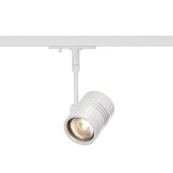 SLV BIMA 1 faretto per binario ad alta tensione, bianco BIMA, dimmerabile, Bianco / Opale, Soggiorno / Sala da pranzo, Alluminio, Moderno, Lampada a binario
