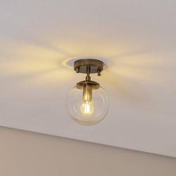 Plafoniera soffitto Atmaca 10215 Opviq, dimmerabile, Bronzo / Ottone antico, Soggiorno / Sala da pranzo, Vetro, Plafoniera