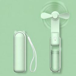 Mini ventilatore portatile, ventilatore tascabile 3 in 1 con power bank Torcia ricaricabile tramite USB, autonomia fino a 19 ore, ventilatore personale compatto per viaggi, crociere, concerti,