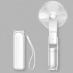 Mini ventilatore portatile, ventilatore tascabile 3 in 1 con power bank Torcia ricaricabile tramite USB, autonomia fino a 19 ore, ventilatore personale compatto per viaggi, crociere, concerti,