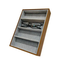 Boîte de rangement pour lunettes de haute qualité à 4 compartiments, présentoir durable pour lunettes, étui portable pour lunettes de soleil, présentoir de magasin