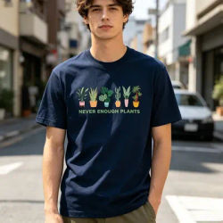 T-shirt de jardinage amusant, unisexe, pour jardiniers, cadeau, imprimé mignon pour les amoureux des plantes, pour hommes et femmes, en coton doux, col rond, manches courtes